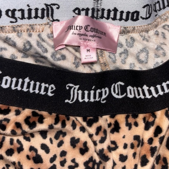 Juicy Couture Velour Lounge Sleep Shorts Bundle 3pc Size Medium Y2K Velour - Picture 5 of 10